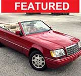 Red 1995 Mercedes-Benz E320 convertible automatic For Sale