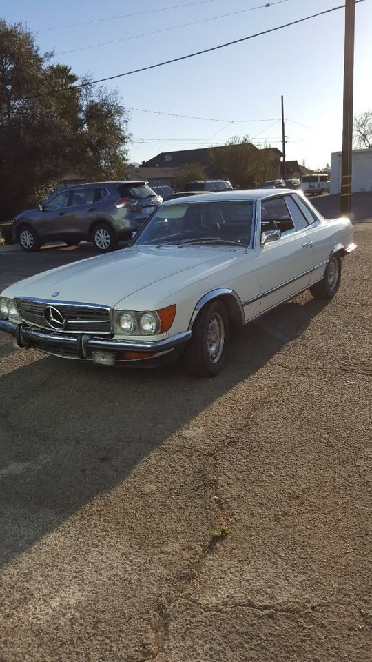 White 1973 Mercedes-Benz 450 SLC automatic coupe For Sale