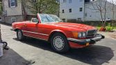 Red 1986 Mercedes-Benz SL 560 automatic convertible For Sale