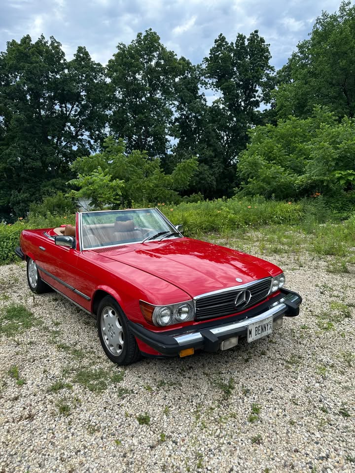Red 1980 Mercedes-Benz SL450 convertible automatic For Sale