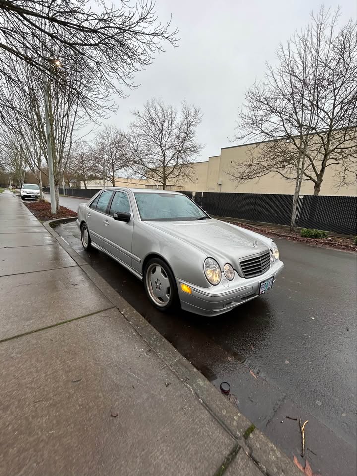 Silver 2001 Mercedes-Benz E55 AMG automatic sedan For Sale