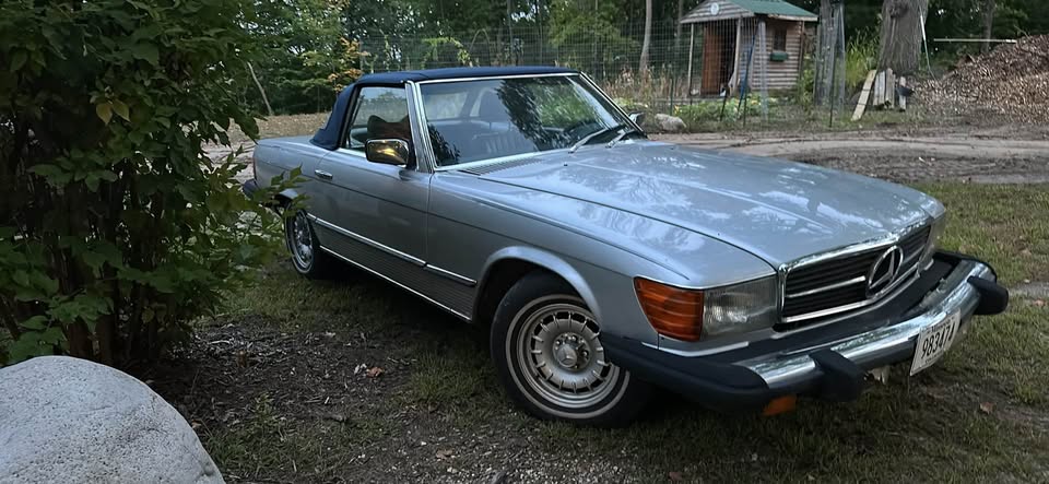 Silver 1979 Mercedes-Benz SL450 roadster automatic For Sale