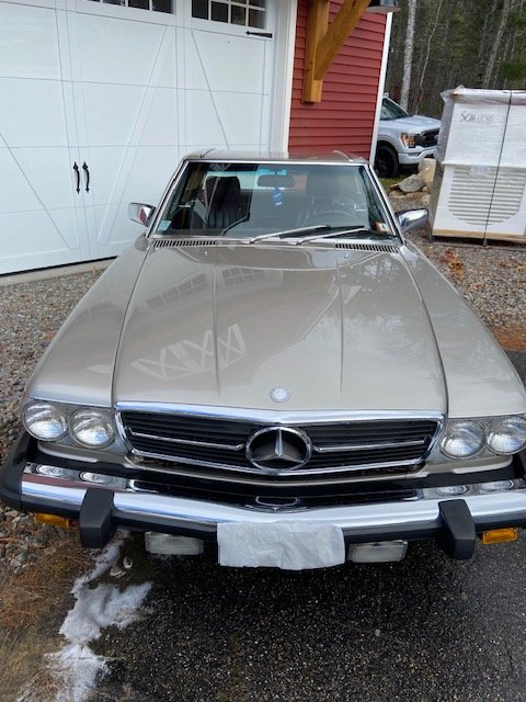 Gold 1985 Mercedes-Benz 380 SL roadster automatic For Sale