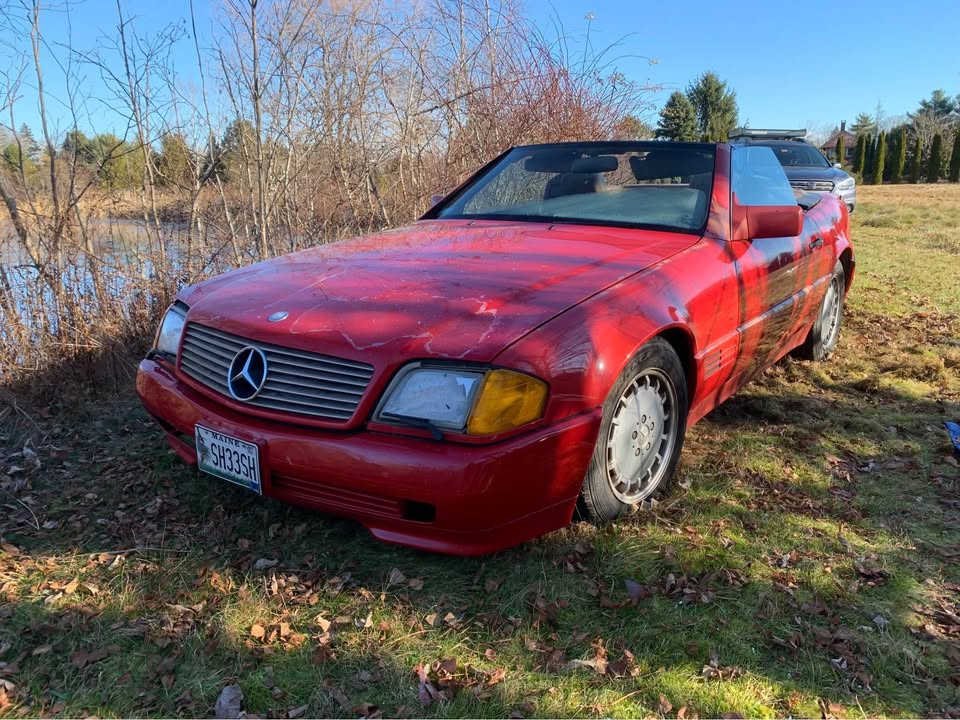 Red 1991 Mercedes-Benz 500 SL roadster automatic For Sale