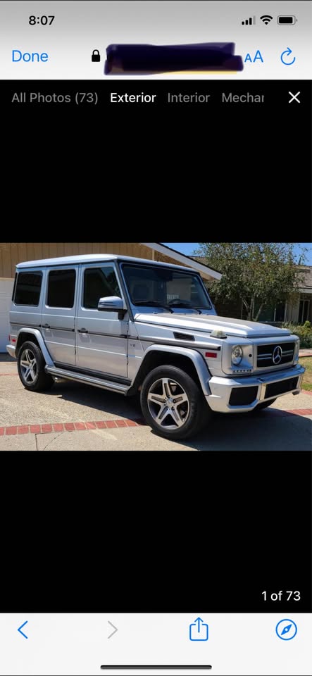 Silver 2003 Mercedes-Benz G500 automatic SUV For Sale