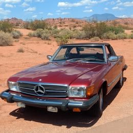 Burgundy 1981 Mercedes-Benz 380 SL automatic convertible For Sale